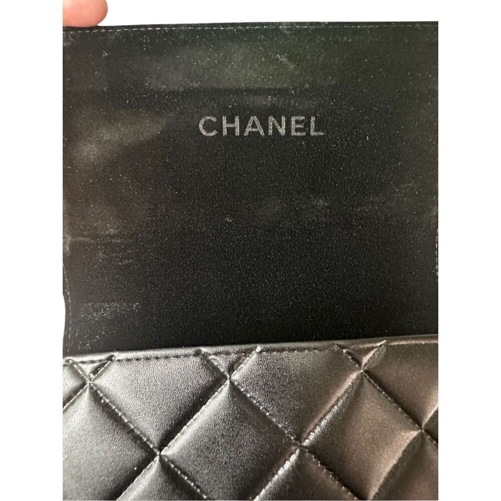 CHANEL Black Quilted Leather Logo Glasses Sunglasses Soft Case Only - Picture 3 of 6